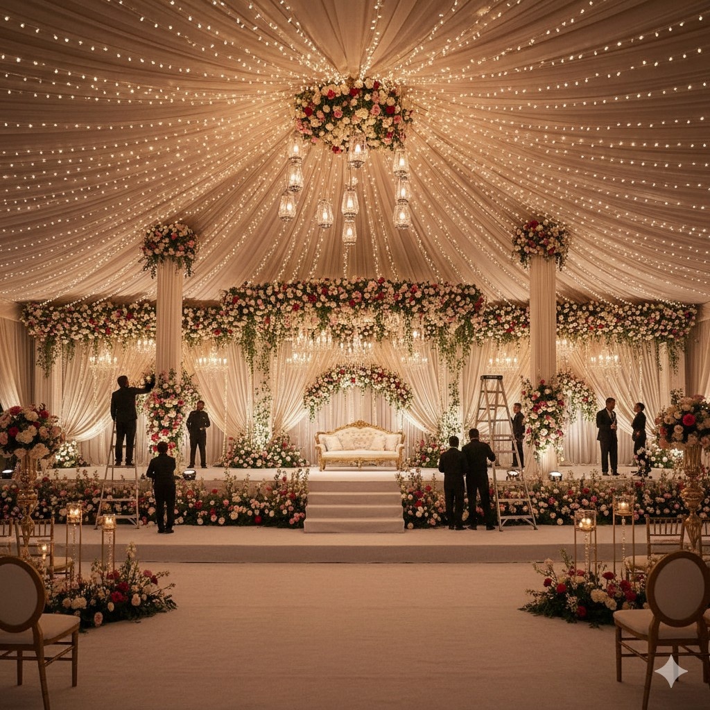 Tent, Lighting & Stage Setup
